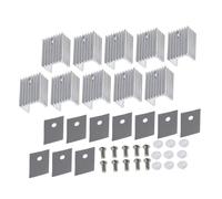 KONTONTY Disipador de Calor de Aluminio para Transistor de Alta Potencia 10 Piezas, Módulo de Aletas de Enfriamiento Ligero, Uso Electrónico y Refrigeración Pasiva, Color Metálico