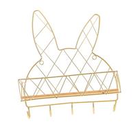 KONTONTY Estante De Almacenamiento Montado En La Pared Llave Estante Flotante para Pared Colgante Decoración Baldas Flotantes Baño Largo Manos Muro Cestas Golden Planchar