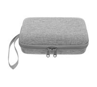 KONTONTY Estuche De Maquillaje De Viaje Portátil Maletín Duro Mini para Cosméticos Organizador Compacto Color Gris para Mujeres y Niñas