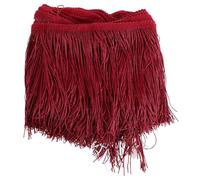 KONTONTY Flecos de Flecos Rojos Oscuros para Manualidades DIY Decoración de Bodas Disfraces de Carnaval y Cortinas Ribete Resistente y Vibrante para Proyectos de Costura Creativos