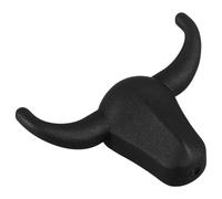 KONTONTY Gancho Decorativo de Pared Negro Forma de Toro, Metal | Acabado Vintage, Montaje Mural Único, Compacto y Resistente, para Sombreros, Bolsos y Orden en Casa