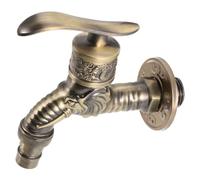 KONTONTY Grifo de Aleación de Zinc Diseño de Pez Vintage para Exterior y Cuarto de Lavado, Grifo Frío y Caliente Flujo de Agua Fiable, Estilo Antiguo Decorativo