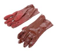 KONTONTY Guantes Antideslizantes de PVC para Fontanería y Limpieza Resistentes al Desgaste Impermeables y Ergonómicos para Lavavajillas Manejo de Animales y Limpieza de Desagües