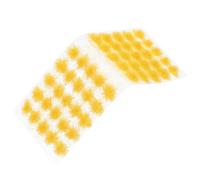 KONTONTY Hierba Artificial para Maquetas 50 Piezas Caja, Simulación de Grupos de Césped en Miniatura, Decoración para Paisajes, Mesas de Arena y Modelos de Trenes, Color Otoño Amarillo