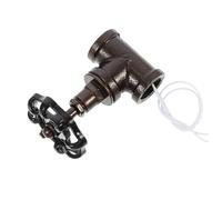 KONTONTY Interruptor Lámpara Vintage con Cable Válvula Parada Estilo Steampunk Interruptor Giratorio para Lámpara de Tubo Instalación Sencilla y Diseño Retro para Iluminación de Tuberías