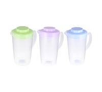 KONTONTY Jarra de Plástico para Agua de 2l Tapa, Resistencia a Alta Temperatura y Estructura Razonable, Pack de 3 Piezas para Uso Doméstico