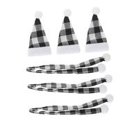 KONTONTY Juego De 3 Bufandas con Forma De Botella De Vino Adornos Navideños Mini Sombreros para Fiestas Adornos De Vino