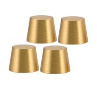 KONTONTY Juego de 4 Patas estabilizadoras de latón Decorativo, elevadores cónicos de 10 mm para Muebles, Bases Resistentes para estanterías, escritorios y mesas de café, Soporte Estable y Elegante