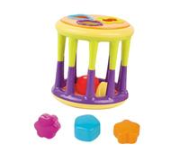 KONTONTY Juguete de Cilindro y Bloques de Construcción para Niños Pequeños, Tamaño Mediano, Plástico Seguro y Colorido, Juguete Educativo Montessori para Bebés, Desarrollo Sensorial