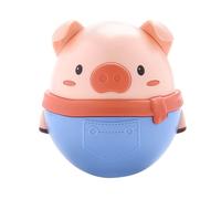 KONTONTY Juguete Educativo para Bebés Forma de Cerdito Muñeco de Aprendizaje Temprano Color Azul Hecho a Mano Adecuado para Desarrollo Infantil y Accesorios