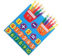 KONTONTY Juguete Educativo para Pequeños Tablero de Matemáticas de Fieltro Números Digitales 1 Pieza Manipulativo Numérico para Aprendizaje de Cálculo y Resta en Casa