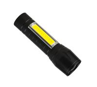 KONTONTY Linterna de Mano Recargable USB 3w Aluminio Ajustable Mini Luz Fuerte Cob Lateral para Camping Senderismo Hogar Portátil Cable y Estuche Obsequio