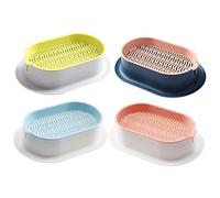 KONTONTY Maceta Hidropónica para Gatos Jardinería Set de 4 Piezas Macetas de Limpiar Diseño Práctico