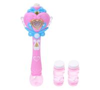KONTONTY Máquina de Burbujas Eléctrica Rosa Música Juguete Luminoso Portátil para Varita Mágica Brillante Adecuado para Juegos Creativos y Fiestas Infantiles