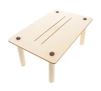 KONTONTY Mesa de Batalla Plataforma Ardilla Chinchilla l Mesa Escritorio Juegos decoración de hábitat de Animales pequeños Soporte de Percha de pájaros Arena de hámster de Madera Beige
