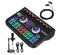 KONTONTY Mezclador De Audio Estéreo Mezclador De Línea para Guitarra Tablero De Sonido Mini Equipo De Estudio para Grabar Música En Casa