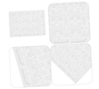 KONTONTY Molde De Silicona De Tablero De Molde De Fundición De Tablero De Damas De Resina Gel De Sílice Blanco