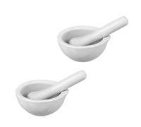KONTONTY Mortero de Porcelana de 60 MM Varilla Trituradora para Moler Ajo, Juego de 2 Piezas, Uso en Laboratorio y Cocina Varios estilos