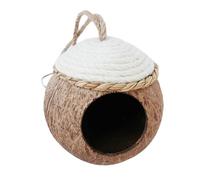 KONTONTY Nido para Pájaros de Cáscara de Coco Rosa Cuerda Colgante