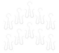 KONTONTY Organizador de zapatos de plástico para colgar, ganchos dobles blancos para zapatillas y sandalias, uso en estantes y almacenamiento doméstico, pack de 10 piezas