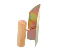 KONTONTY Paleta de Esquina y Descontaminación en Construcción para Albañilería Herramienta Manual Mango de Madera y Hierro para Reparación de Mampostería