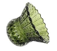 KONTONTY Pantalla de Lámpara de Cristal Verde Oscura 160 MM de Diámetro con Patrón de Red, Cubierta de Vidrio Vintage para Lámparas de Mesa Pie, Accesorio de Iluminación Retro para Sala y