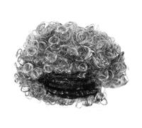 KONTONTY Peluca para Disfraz de Abuela Gris Sintética y Ligera Accesorio Realista para Fiesta de Halloween Carnaval y Cosplay de Científica o Profesor para Transformación Rápida y Comodidad