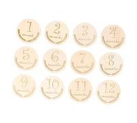 KONTONTY Placa de Madera Única para El Mes del Bebé Letrero para Recién Nacidos Tarjetas de del Bebé Accesorio de Fotografía