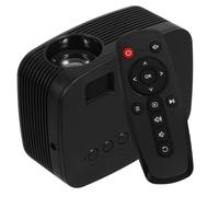 KONTONTY Proyector Portátil Led 1080p Cine En Casa Multifuncional para Hogar y Entretenimiento Diseño Compacto Equipo Reproductor Multimedia Negro