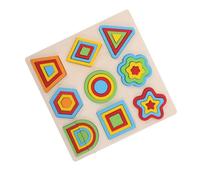 KONTONTY Puzzle de Formas de Madera para Preescolar Educativo Montessori de Clasificación de Colores y Figuras Juguete Sensorial Seguro para Desarrollo Cognitivo y Motricidad Pequeños