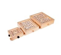 KONTONTY Puzzle de Maze de Bolas de Madera para Juguete Educativo para Desarrollo de Habilidades de y Resolución de Problemas