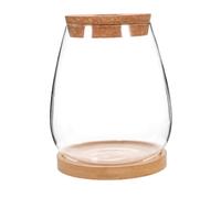 KONTONTY Recipiente De Vidrio para Terrario con Tapa para El Hogar Y La Oficina con Ecosistema De Plantas Pequeñas Hidropónico