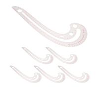 KONTONTY Reglas curvas francesas para patronaje 6PCS, reglas multifuncionales para escalado de prendas y curvas de, plantillas de plástico para costura y diseño de moda, para DIY