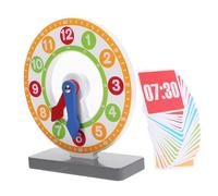 KONTONTY Reloj Educativo de Madera para Analógico Juguete Didáctico para Aprender Horas y Conceptos Matemáticos Seguro y Pulido para Preescolar