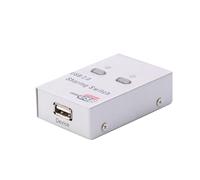 KONTONTY Selector USB 2.0 Compartidor De Impresoras y Escáner Automático para Oficina y Hogar, Compatible Computadora Pc, Dispositivo Compacto y Duradero, Color Negro