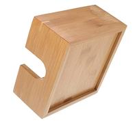 KONTONTY Servilletero Para Mesa De Bambú 24x12x7 Cm Dispensador De Servilletas De Papel Natural Abierto Para Cocina y Comedor Almacenamiento Práctico y Duradero