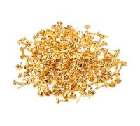 KONTONTY Sujetadores de Papel Mini de Hierro Dorados 4,5 X 8 Mm, 200 Piezas para Manualidades, Tachuelas Decorativas para Scrapbooking y Proyectos Diy, Clips Resistentes para Álbumes