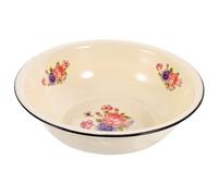 KONTONTY Tazón para Mezclar Esmaltado de Estilo Retro, Cuenco de Esmalte Beige Diseño Antideslizante y Grosor Reforzado para Amasar y Mezclar en Cocina Varios estilos