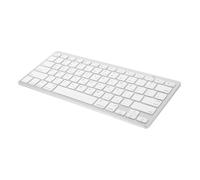 KONTONTY Teclado Inalámbrico Hebreo Ultrafino Portátil y Silencioso Color Blanco, Material Abs y Fácil de Guardar en Bolsa para Ordenador Portátil Adecuado para Oficina