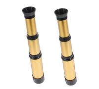KONTONTY Telescopio Monocular Educativo para Niños Pequeño Ajustable Portátil Retro Dorado Juguete Pirata Adecuado para Exploración Científica Viajes y Actividades Familiares 2 Piezas