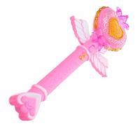 KONTONTY Varita Mágica Luminosa para Niñas Forma de Corazón Mini Palito Mágico de Plástico Luz y Música Juguete para Fiestas de Cumpleaños y Espectáculos Infantiles