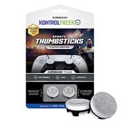 KontrolFreek Embrague para Playstation 5, PS5 y Playstation 4, Controlador PS4, palancas Pulgares de Rendimiento, 2 cóncavos de Altura Baja, Blanco y Negro