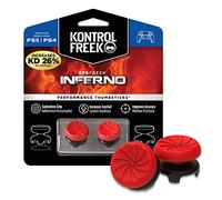 KontrolFreek FPS Freek Inferno for Playstation 4 (PS4) and Playstation 5 (PS5) Controller | Performance Thumbsticks | 2 High-Rise Concave | Red