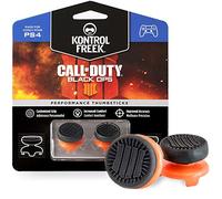 KontrolFr all of Duty: Black Ops 4 para mando de PlayStation 4 (PS4) y PlayStation 5 (PS5) | Performance Thumbsticks | 2 Gran Altura | Negro/Naranja