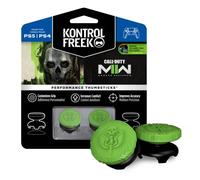 KontrolFreek Call of Duty: Modern Warfare II Performance Thumbsticks para PlayStation 4 (PS4) y PlayStation 5 (PS5) | 2 High-Rise, Hybrid/Flat | Negro/Verde