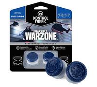 KontrolFreek Call of Duty: Warzone Performance Thumbsticks para PlayStation 4 (PS4) and PlayStation 5 (PS5) | 2 con elevación, híbridos| azul/gris