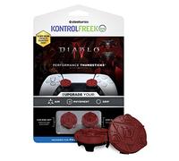 KontrolFreek Diablo IV Performance - Palillos de pulgar para PlayStation 4 (PS4) y PlayStation 5 (PS5), 2 de talle bajo, color rojo y negro