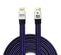 KontrolFr isplayPort 1.4 Cable 3,6M, con Trenzado de Nylon 8k DP a DP Cable Gaming (8K@60Hz, 4K@144Hz and 1080P@240Hz), HBR3, 32.4Gbps, HDCP 2.2, HDR Soporte - Negro y Morado
