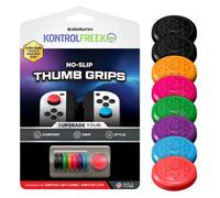 KontrolFreek Empuñaduras Antideslizantes para Nintendo Switch Joy-con Controller | Paquete de 8 | Azul/Verde/Rojo/Negro/Rosa/Morado/Naranja