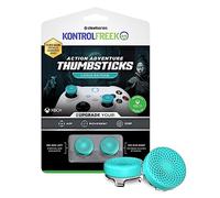 KontrolFreek Lotus - Controlador para Xbox One y Xbox Series X, palancas Pulgares de Rendimiento, 2 cóncavos de Altura Media, Verde Azulado/Transparente